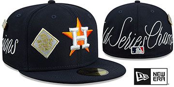 Astros 'HISTORIC CHAMPIONS' Navy Fitted Hat by New Era