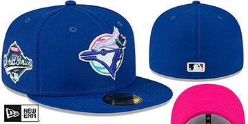 Blue Jays 1992 WS 'POLAR LIGHTS' Royal-Pink Fitted Hat by New Era
