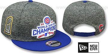 Cubs '2016 WORLD SERIES CHAMPS PATCH SNAPBACK' Grey-Royal Hat by New Era