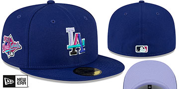Dodgers 1988 WS 'POLAR LIGHTS' Royal-Lavender Fitted Hat by New Era