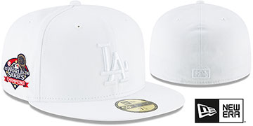 Dodgers '2024 WORLD SERIES' CHAMPIONS White-on-White Fitted Hat by New Era