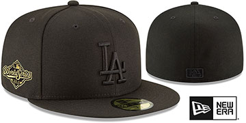Dodgers '2025 WORLD SERIES' BLACKOUT Fitted Hat by New Era
