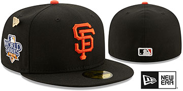 Giants 2010 'LOGO-HISTORY' Black Fitted Hat by New Era