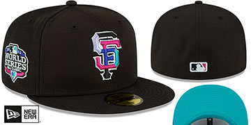 Giants 2012 WS 'POLAR LIGHTS' Black-Teal Fitted Hat by New Era