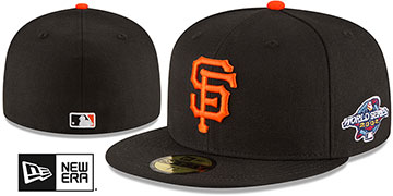 Giants 'WORLD SERIES SIDE PATCH' Black Fitted Hat by New Era
