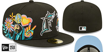 Marlins 'GROOVY' Black Fitted Hat by New Era