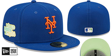 Mets 1986 WS 'CITRUS POP' Royal-Green Fitted Hat by New Era