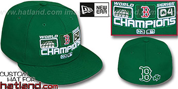 Red Sox 2004 St PATS 'WS CHAMPS' Green Fitted Hat by New Era