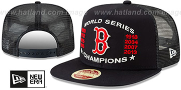Red Sox 'CHAMPIONS TRUCKER SNAPBACK' Navy Hat by New Era