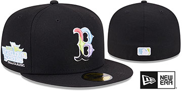 Red Sox 'COLOR PACK SIDE-PATCH' Black Fitted Hat by New Era