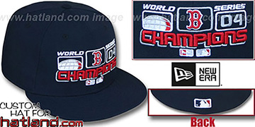 Red Sox 'WS CHAMPS SCOREBOARD' Navy Fitted Hat by New Era