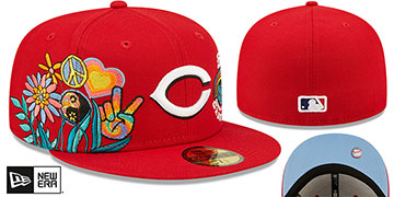 Reds 'GROOVY' Red Fitted Hat by New Era