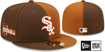 White Sox 2005 'SPLIT SIDE-PATCH' Brown-Wheat Fitted Hat by New Era