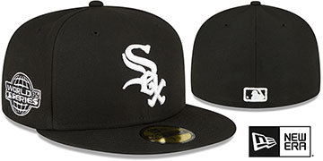 White Sox 2005 'WORLD SERIES SIDE-PATCH UP' Black-White Fitted Hat by New Era