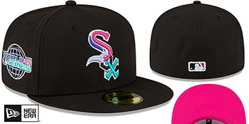 White Sox 2005 WS 'POLAR LIGHTS' Black-Pink Fitted Hat by New Era