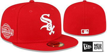 White Sox 2005 'WS SIDE-PATCH UP' Red-White Fitted Hat by New Era