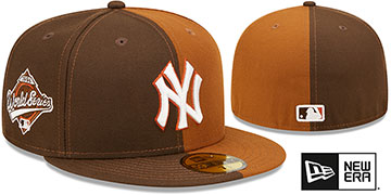 Yankees 1996 'SPLIT SIDE-PATCH' Brown-Wheat Fitted Hat by New Era