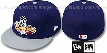 Yankees 2009 'CHAMPIONS CREST' Navy-Grey Hat by New Era