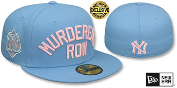 Yankees 'MURDERERS ROW' PATCH-BOTTOM Sky-Pink Fitted Hat by New Era