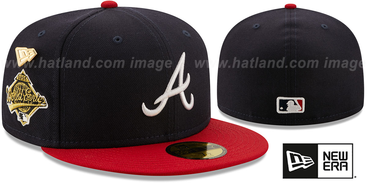 Braves 1995 'LOGO-HISTORY' Navy-Red Fitted Hat by New Era