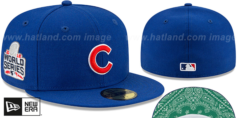 Cubs 'BANDANA KELLY BOTTOM' Royal Fitted Hat by New Era