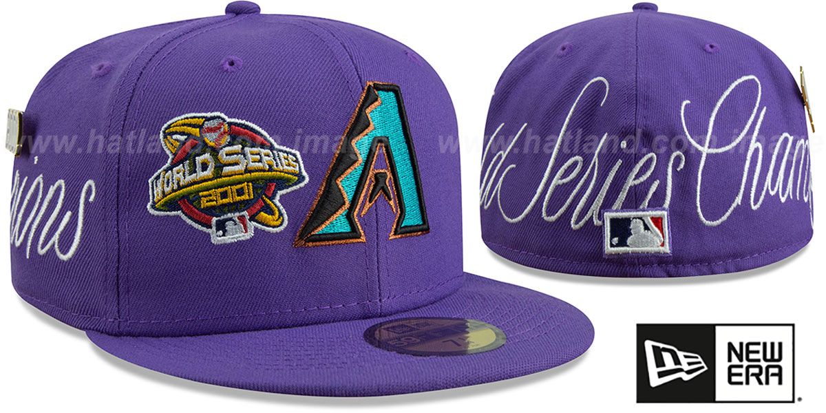 Diamondbacks 'HISTORIC CHAMPIONS' Purple Fitted Hat by New Era