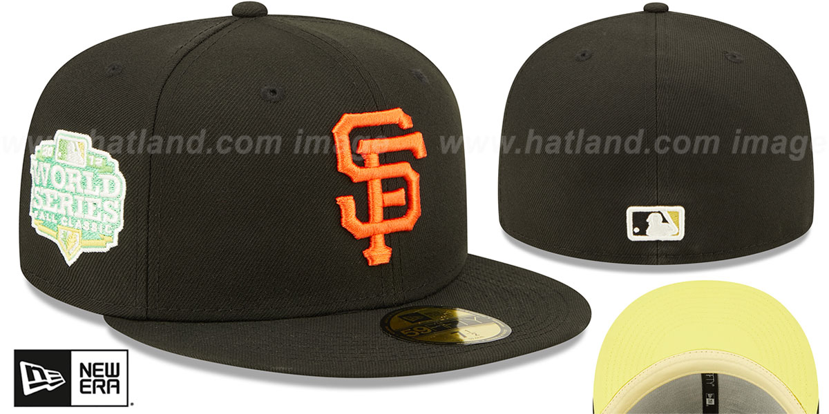 Giants 2012 WS 'CITRUS POP' Black-Yellow Fitted Hat by New Era