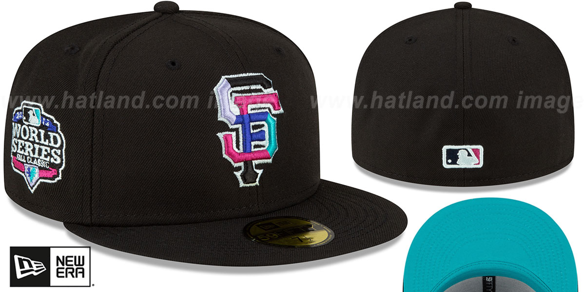 Giants 2012 WS 'POLAR LIGHTS' Black-Teal Fitted Hat by New Era