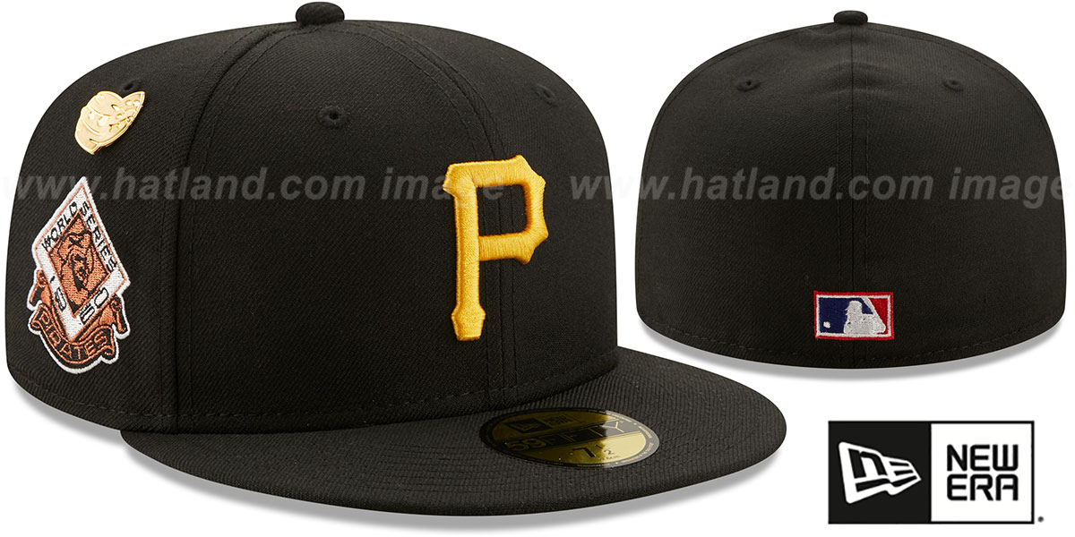 Pirates 1960 'LOGO-HISTORY' Black Fitted Hat by New Era