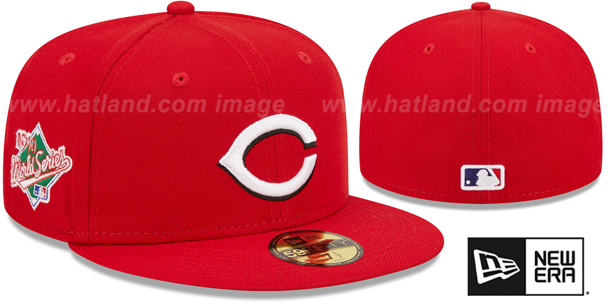 Reds 1990 'WORLD SERIES SIDE-PATCH UP' Fitted Hat by New Era