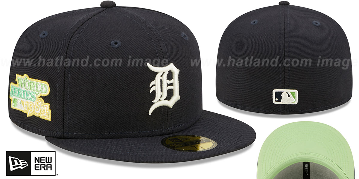 Tigers 1984 WS 'CITRUS POP' Navy-Green Fitted Hat by New Era
