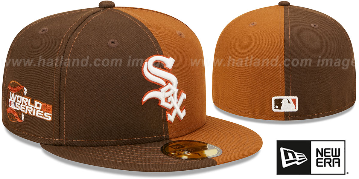 White Sox 2005 'SPLIT SIDE-PATCH' Brown-Wheat Fitted Hat by New Era