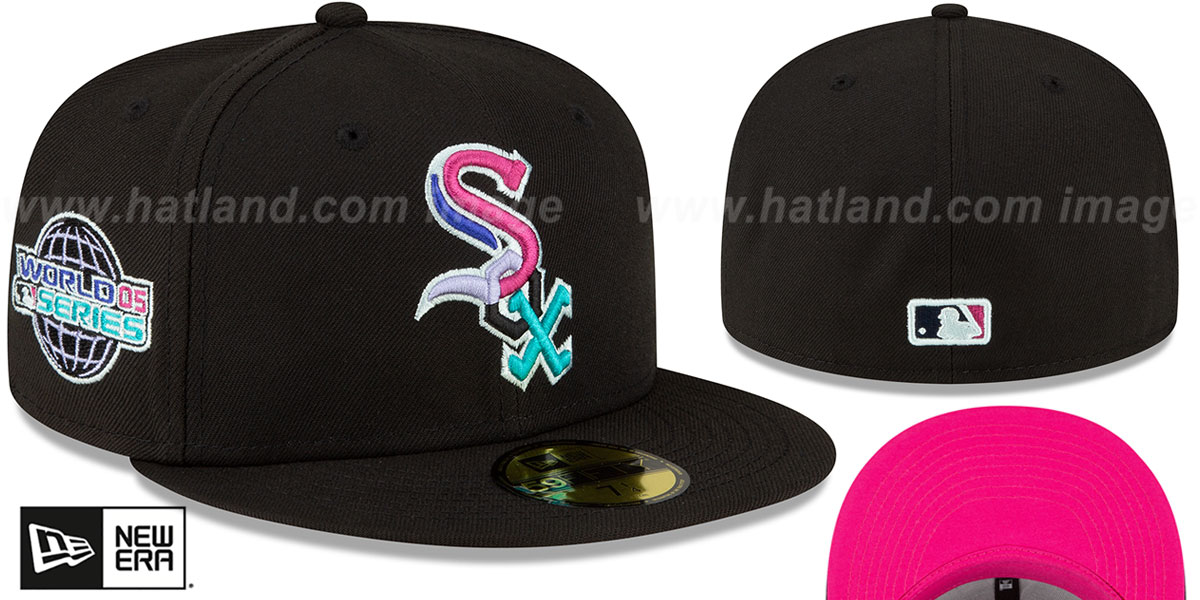 White Sox 2005 WS 'POLAR LIGHTS' Black-Pink Fitted Hat by New Era