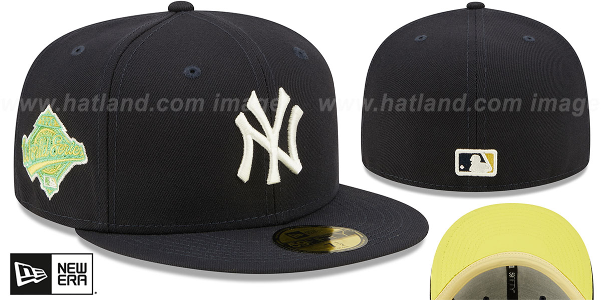 Yankees 1996 WS 'CITRUS POP' Navy-Yellow Fitted Hat by New Era