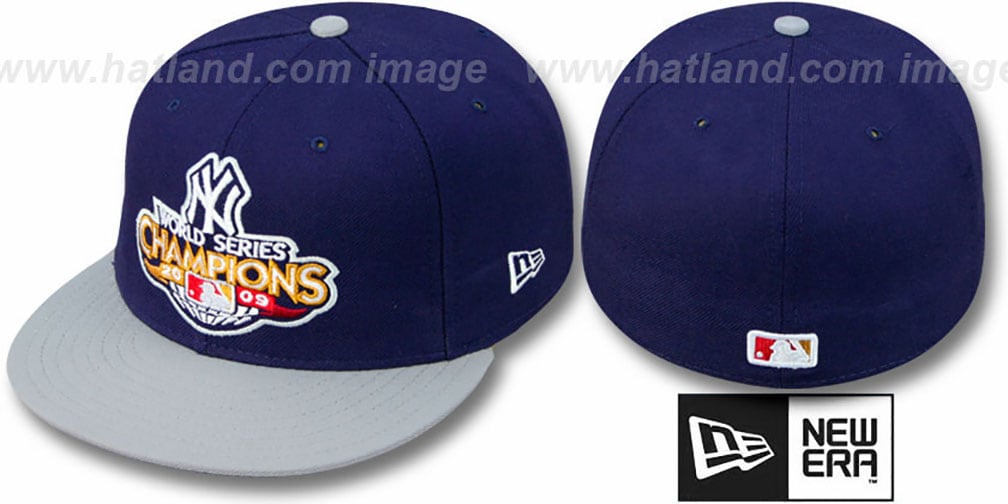 Yankees 2009 'CHAMPIONS CREST' Navy-Grey Hat by New Era