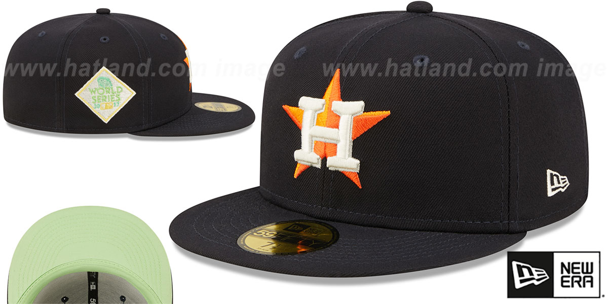 Astros 2017 WS 'CITRUS POP' Navy-Green Fitted Hat by New Era