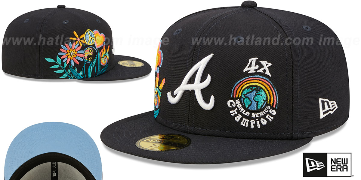 Braves 'GROOVY' Navy Fitted Hat by New Era