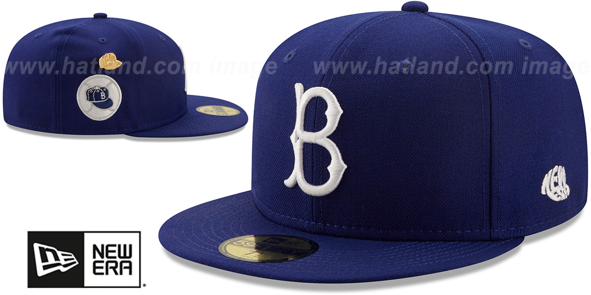 Brooklyn Dodgers 1955 'LOGO-HISTORY' Royal Fitted Hat by New Era