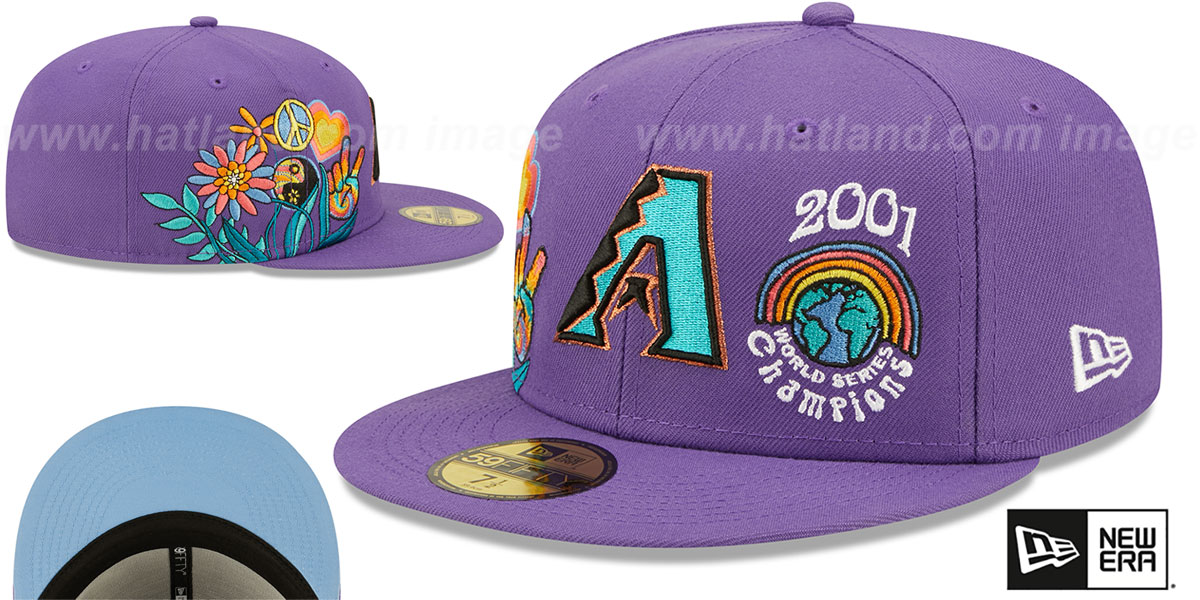 Diamondbacks 'GROOVY' Purple Fitted Hat by New Era