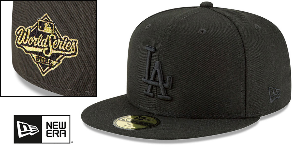 Dodgers '2025 WORLD SERIES' BLACKOUT Fitted Hat by New Era