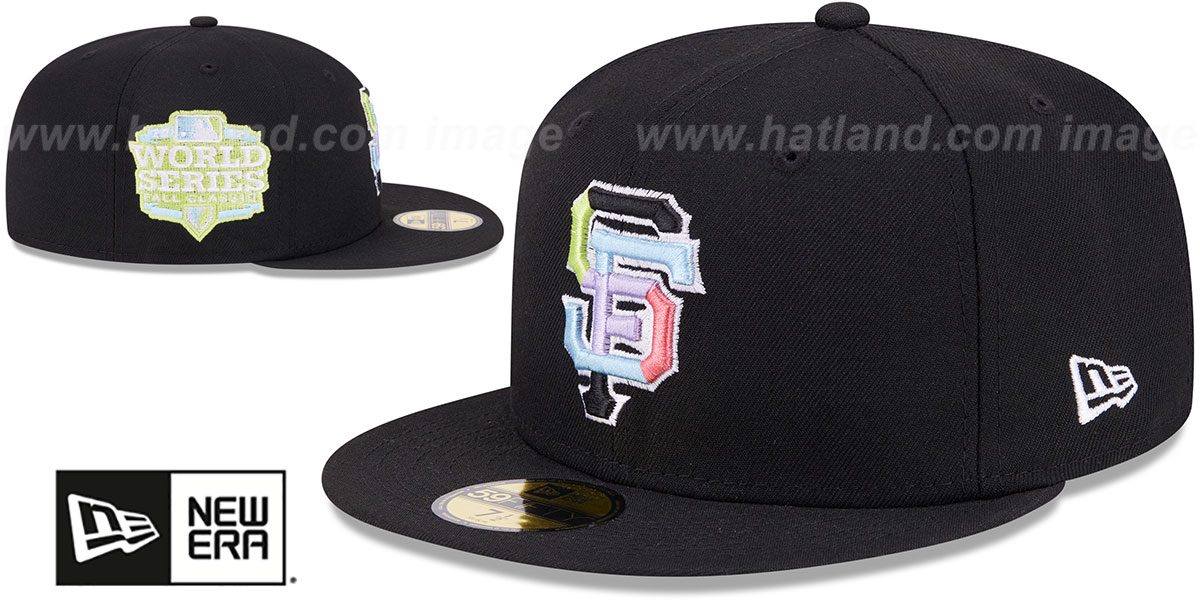 Giants 'COLOR PACK SIDE-PATCH' Black Fitted Hat by New Era