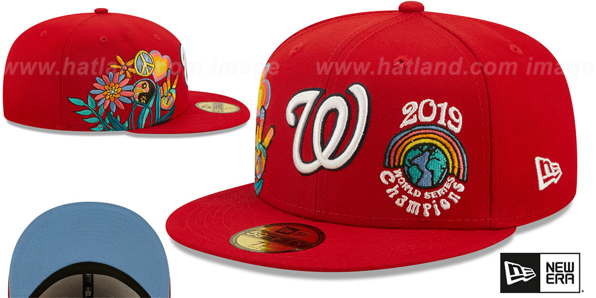 Nationals 'GROOVY' Red Fitted Hat by New Era