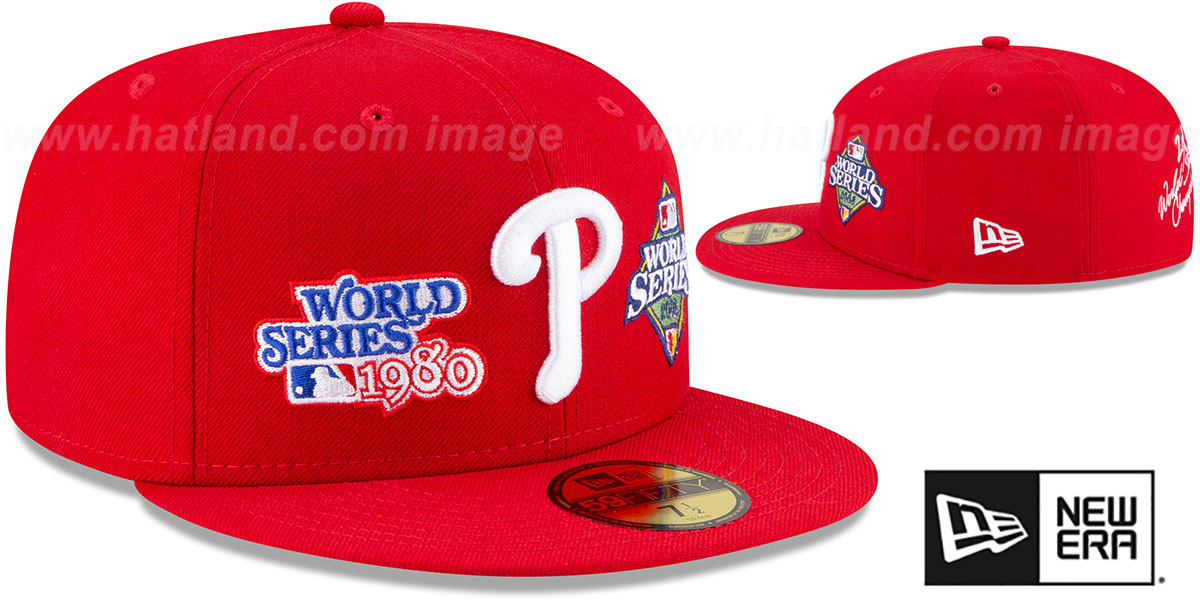 Phillies 'WORLD SERIES CHAMPS ELEMENTS' Red Fitted Hat by New Era