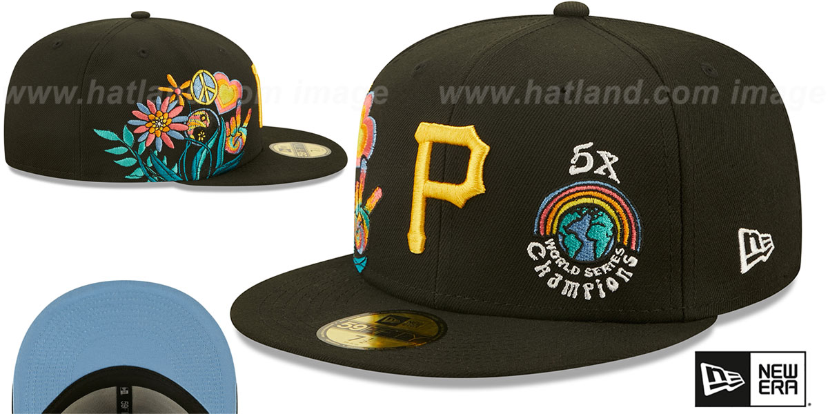 Pirates 'GROOVY' Black Fitted Hat by New Era