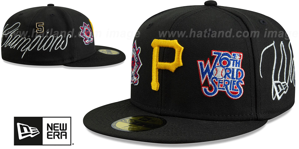 Pirates 'HISTORIC CHAMPIONS' Black Fitted Hat by New Era