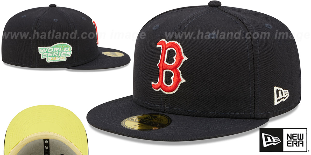 Red Sox 2004 WS 'CITRUS POP' Navy-Yellow Fitted Hat by New Era