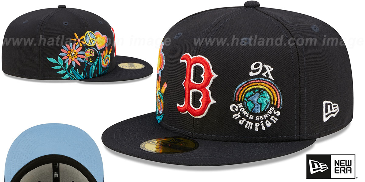 Red Sox 'GROOVY' Navy Fitted Hat by New Era