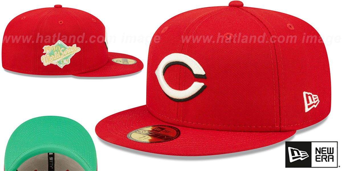 Reds 1990 WS 'CITRUS POP' Red-Green Fitted Hat by New Era