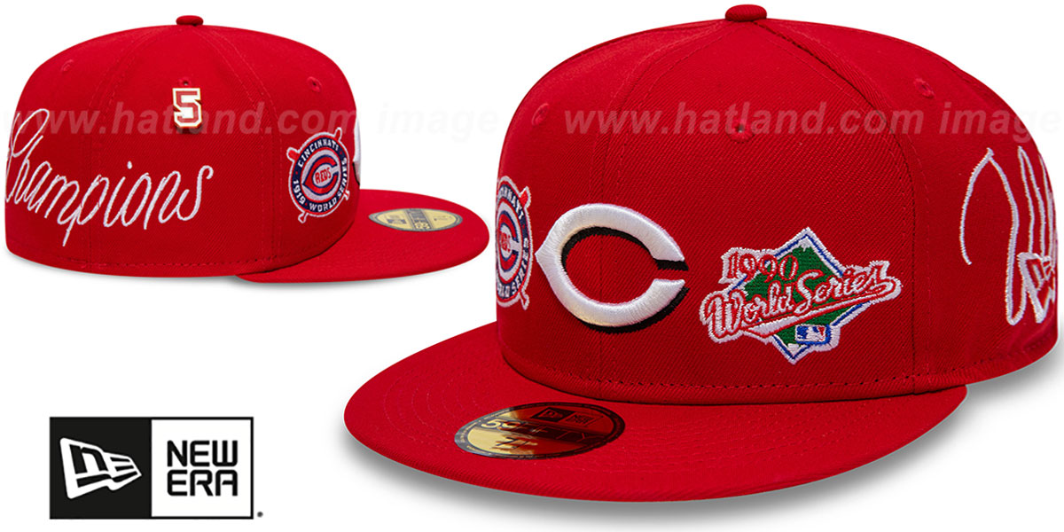 Reds 'HISTORIC CHAMPIONS' Red Fitted Hat by New Era