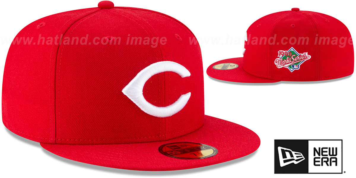 Reds 'WORLD SERIES SIDE PATCH' Fitted Hat by New Era